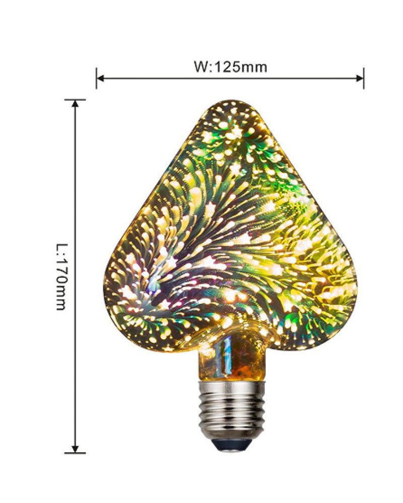 Ampoule led E27 noel coeur