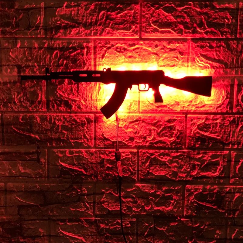 Applique murale lampe LED RGB réplique armes jeux vidéo télécommande A