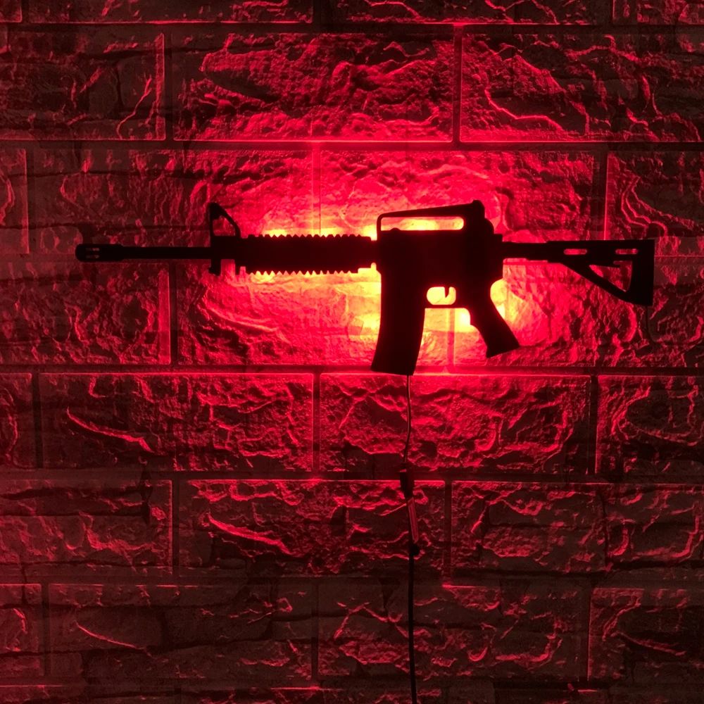 Applique murale lampe LED RGB réplique armes jeux vidéo télécommande B