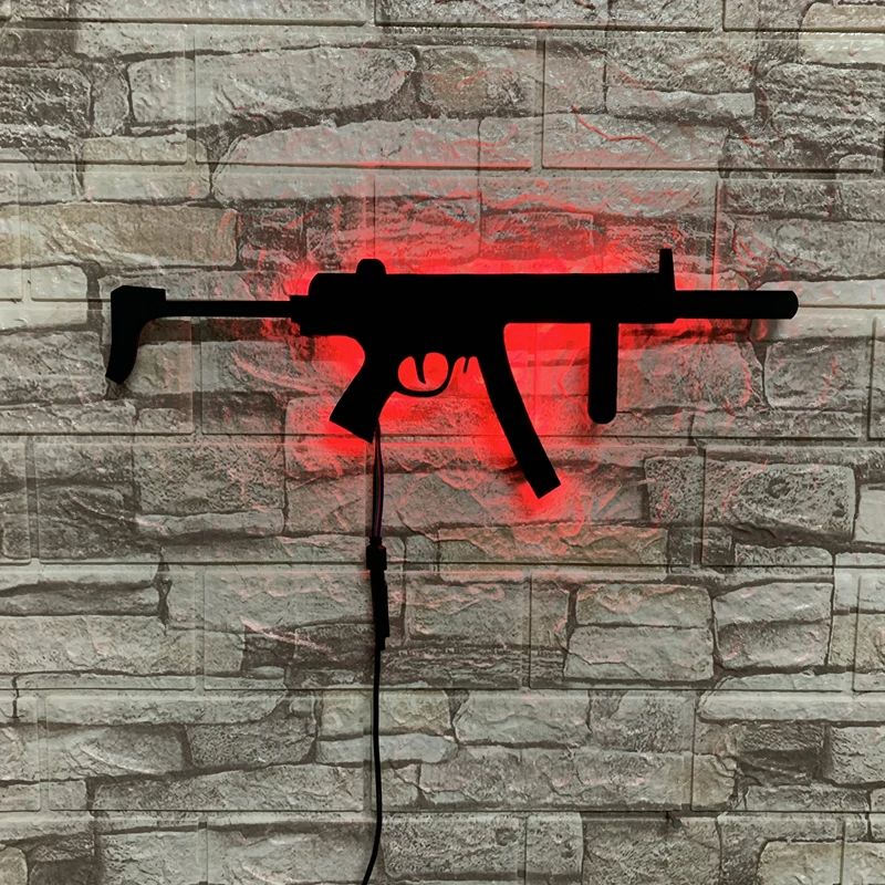 Applique murale lampe LED RGB réplique armes jeux vidéo télécommande I
