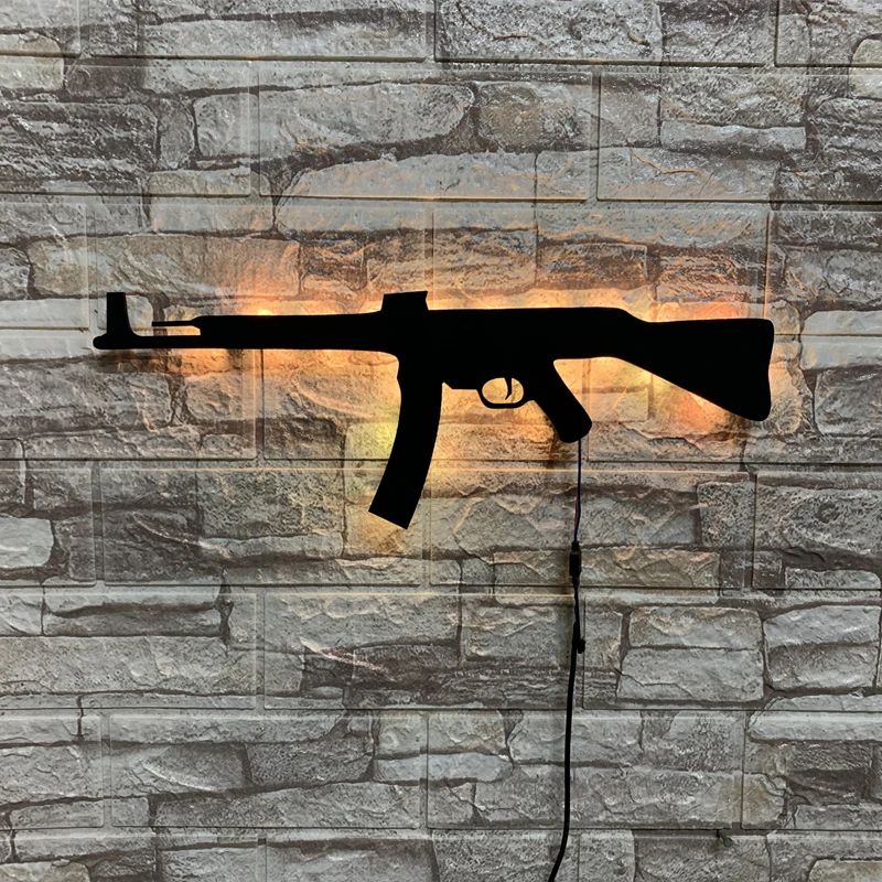 Applique murale lampe LED RGB réplique armes jeux vidéo télécommande L