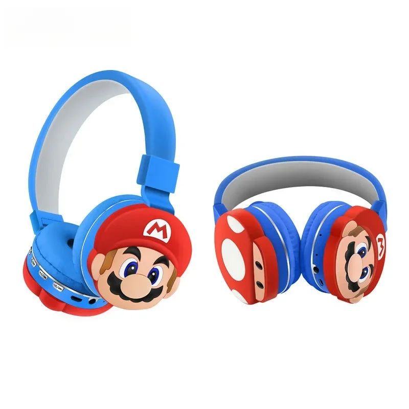 Casque audio enfant Bluetooth Mario bleu