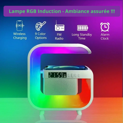 Lampe RGB chargeur induction multifonction Le Grand G Fonctionnalités