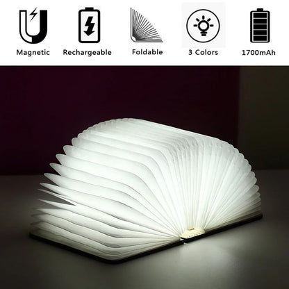 Lampe led livre magnétique rechargeable usb blanc