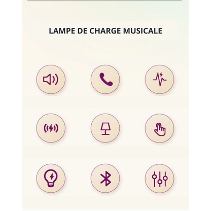 Lampe LED RGB La Vague, enceinte musicale chargeur Bluetooth rechargeable multifonctions