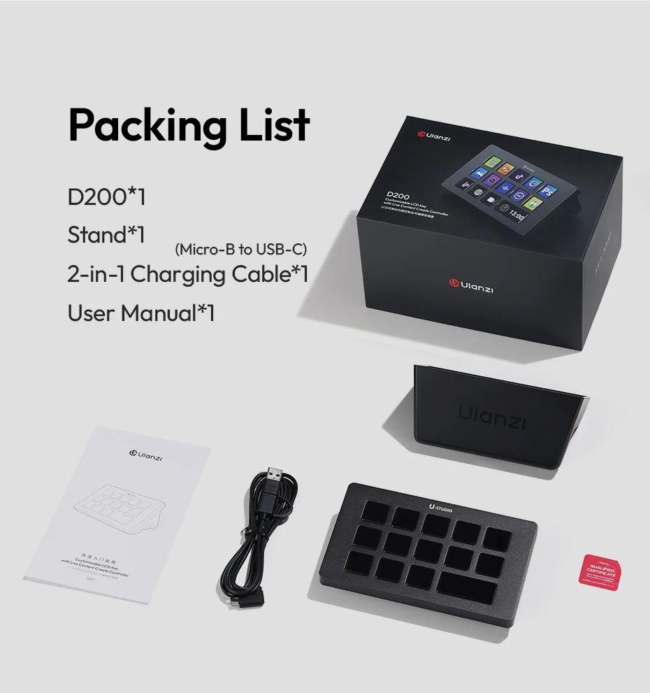 Stream deck dock Ulanzi D200 13 touches personnalisables le kit