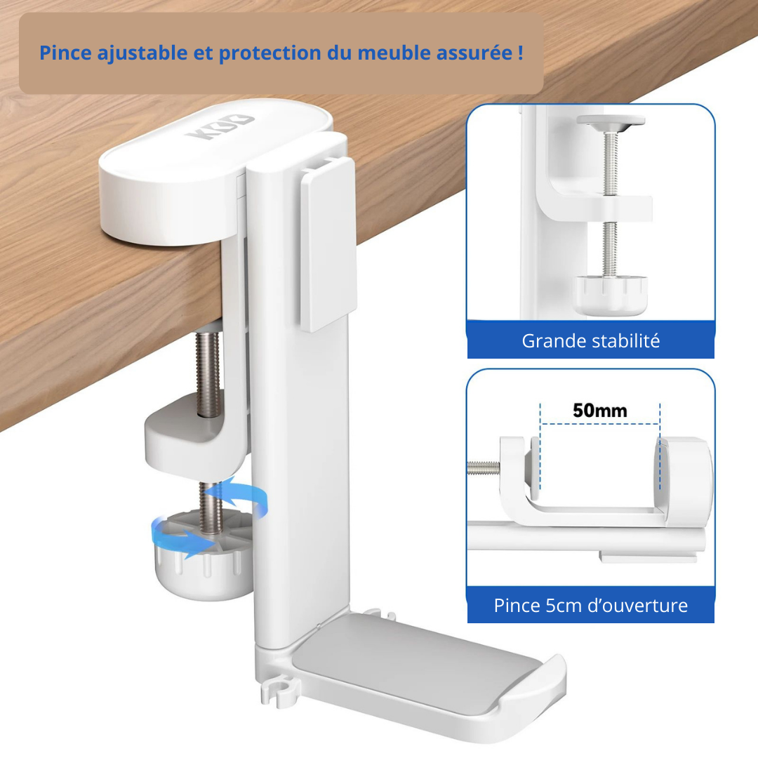 Support casque porte tasse rangement la pince