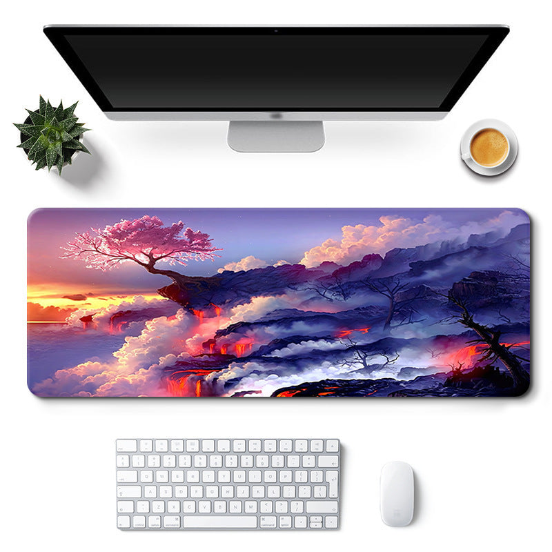 Tapis souris XXL bureau japon cerisier lave vapeur