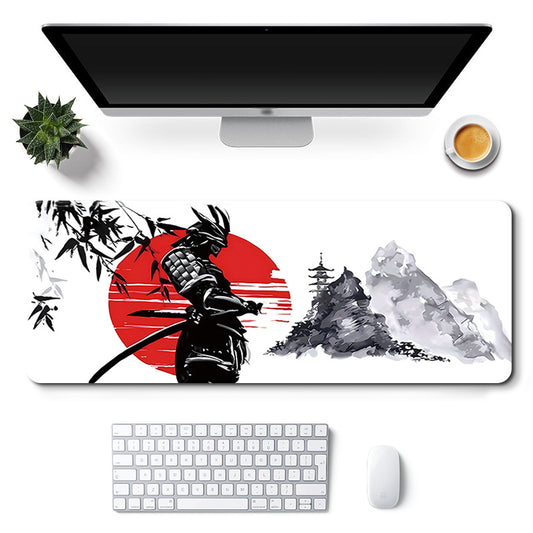 Tapis souris XXL bureau japon samouraï soleil rouge