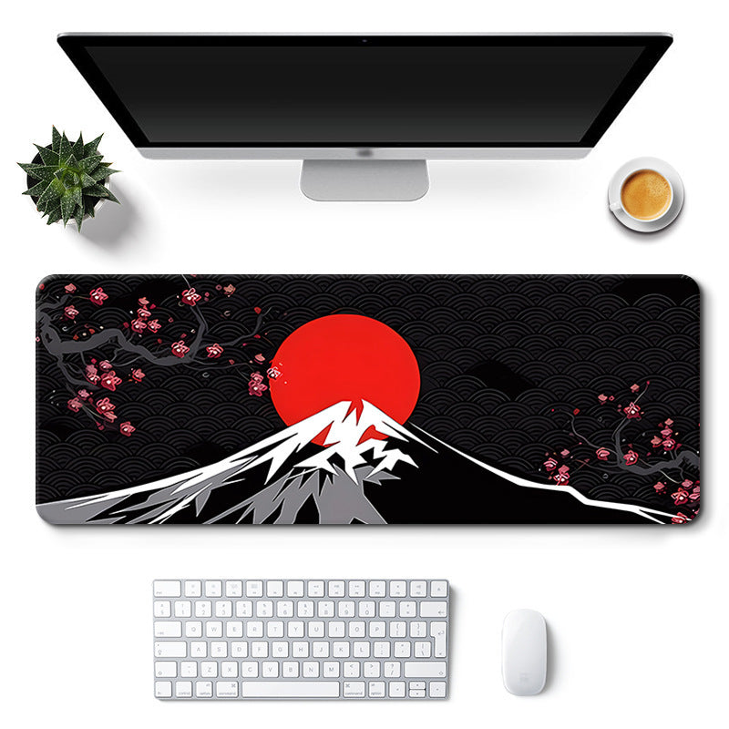 Tapis souris XXL bureau japon soleil rouge fuji