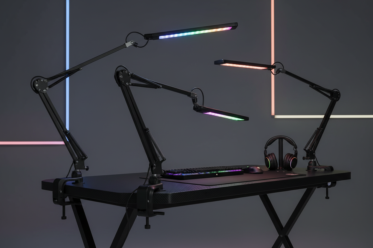 bannière lampe led articulée