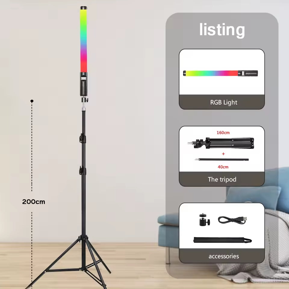 baton rgb trepied 200cm