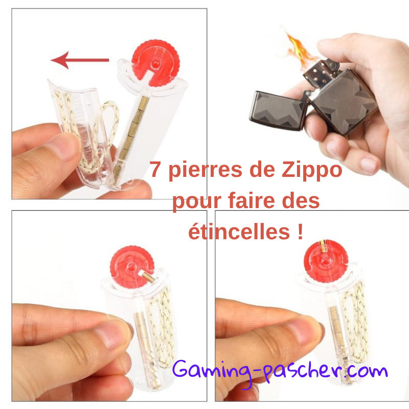 boites silex 7 pierres type Zippo