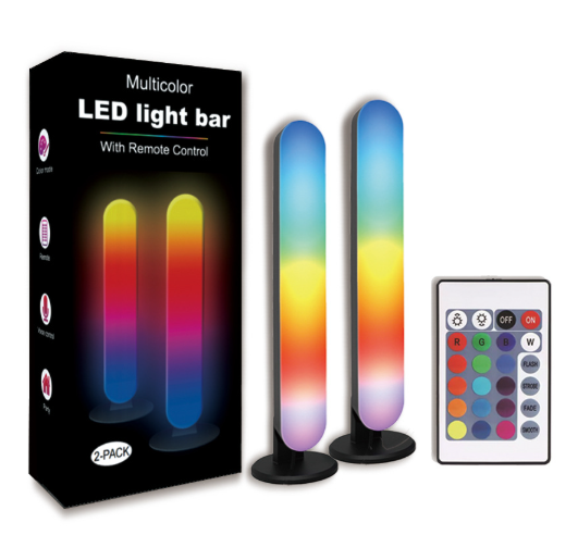 carton duo lampes led rgb telecommande