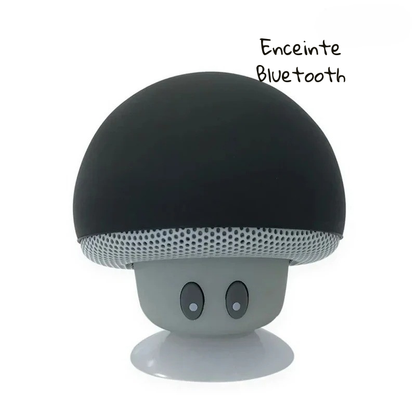 enceinte champignon téléphone micro tactile noire