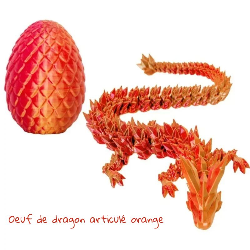 fidget goodies dragon articulé oeuf orange