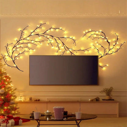 Guirlande LED murale fleurie RGB branche au dessus de l'écran
