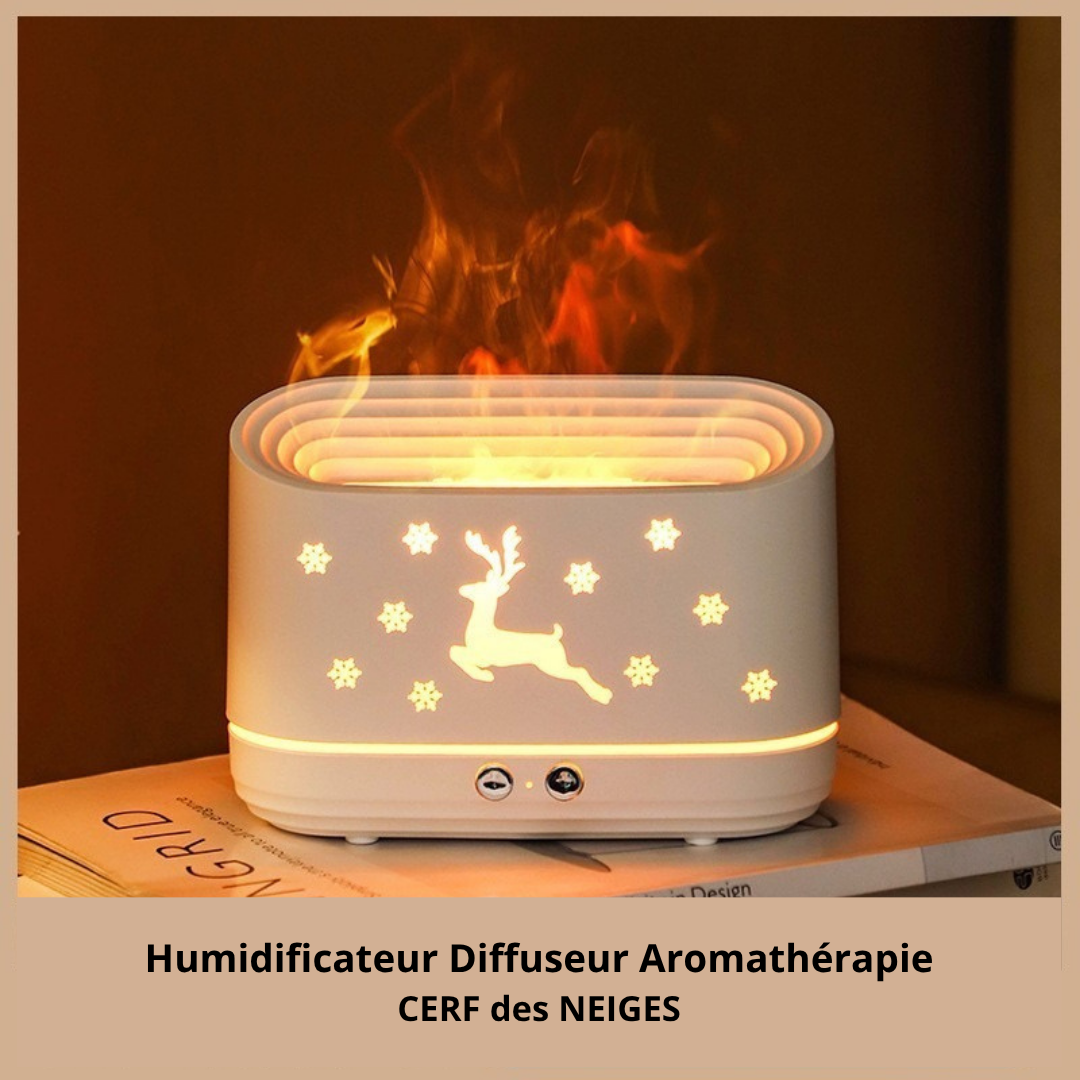 humidificateur diffuseur aromathérapie cerf flocons de neige