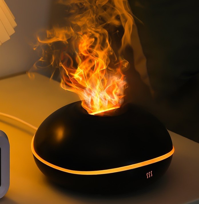 humidificateur diffuseur aromathérapie galet noir