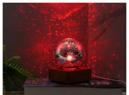 Lampe led Socle boule de noël rouge