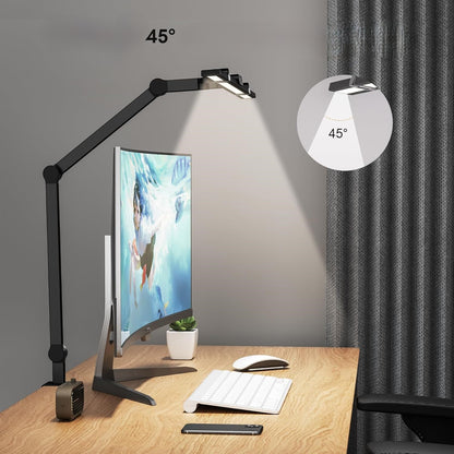 lampe bureau led double ecran 2 bandeaux lumineux anti eblouissement