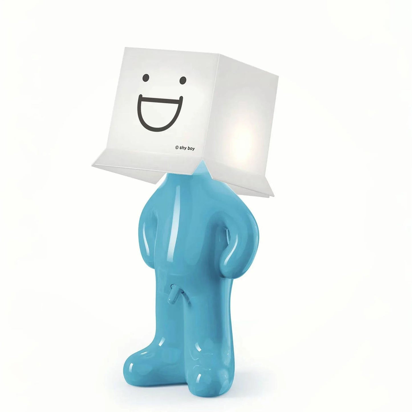 Lampe de bureau garçon rigolo bleue grand sourire