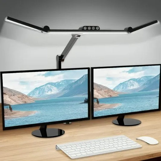 lampe led bureau double ecran 3 bandeaux lumineux