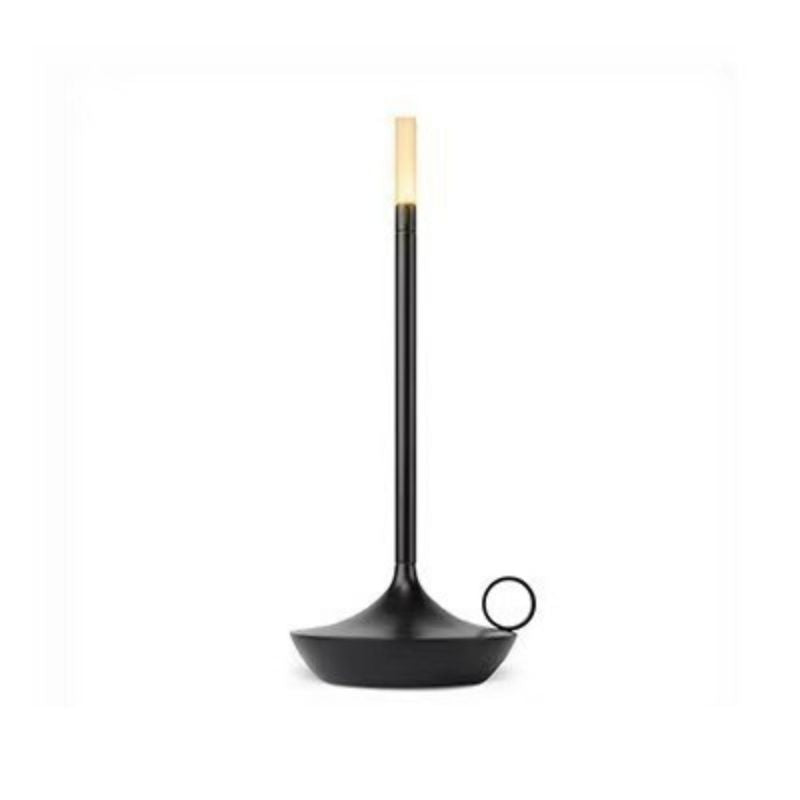 lampe led design noire bougeoir tactile