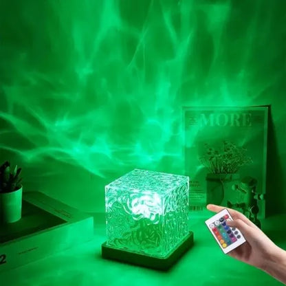lampe led rgb cube vague vert
