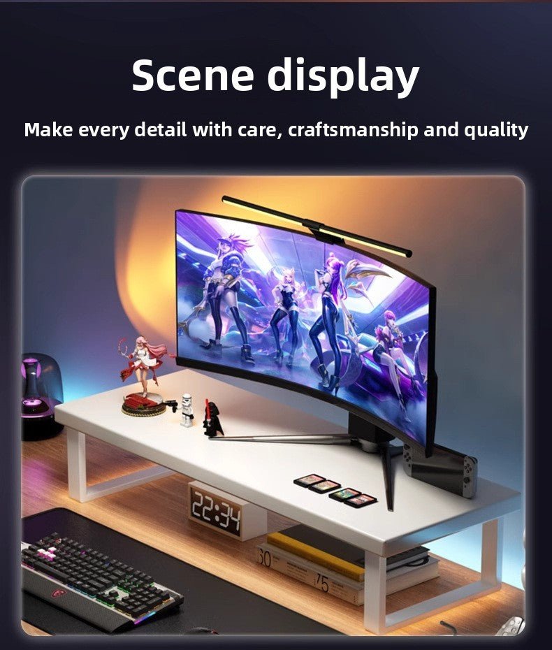 Rack support écran/ordi 30 cm blanc