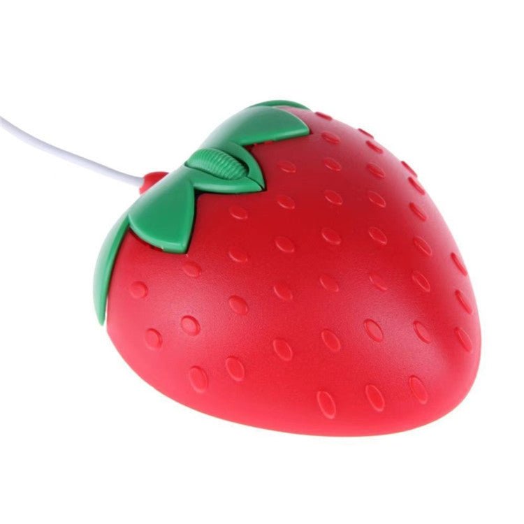 Souris filaire en forme de fraise molette