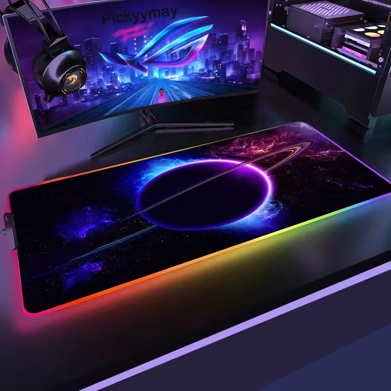sous main bureau rgb espace planète pourpre