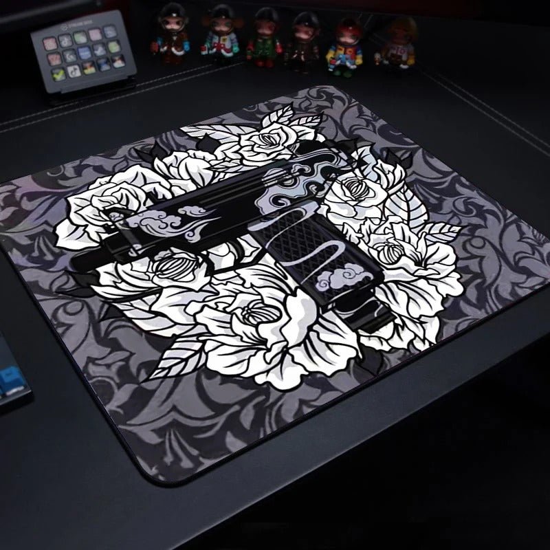 tapis-de-souris-gamer-zen-mystique gun noir