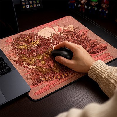 tapis souris gamer dragon debout